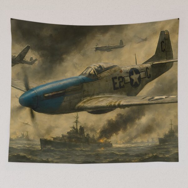 Item preview, WWII P51-D Blue Nose mustang Vintage Picture. designed and sold by H A R L E I G H .