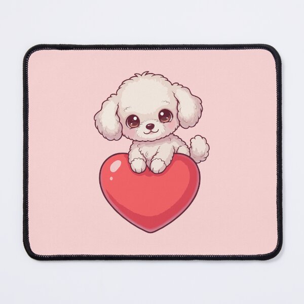 Item preview, Cute Teacup Poodle Puppy Holding Red Heart – Valentine Dog designed and sold by The Real Life Symphony.