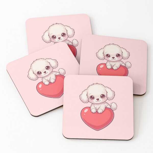 Item preview, Cute Teacup Poodle Puppy Holding Red Heart – Valentine Dog designed and sold by The Real Life Symphony.