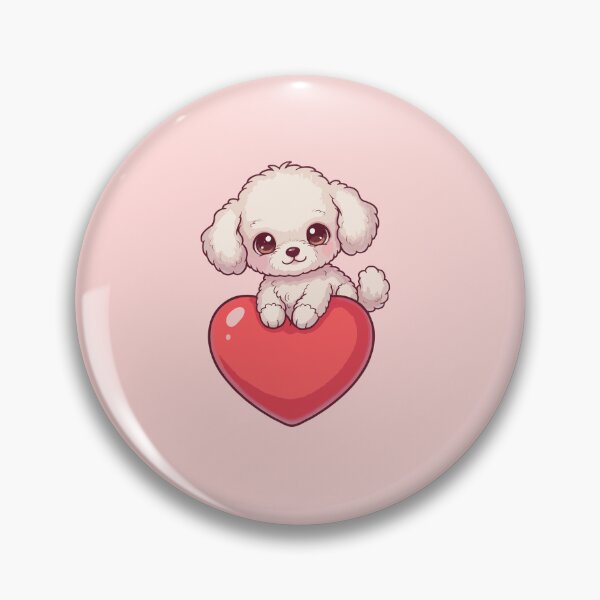Item preview, Cute Teacup Poodle Puppy Holding Red Heart – Valentine Dog designed and sold by The Real Life Symphony.
