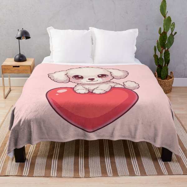 Item preview, Cute Teacup Poodle Puppy Holding Red Heart – Valentine Dog designed and sold by The Real Life Symphony.