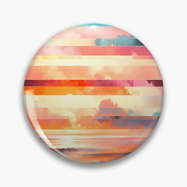 Item preview, Fields of Quiet Fire | Modern Sunrise Landscape  designed and sold by Stoneflower-Art.