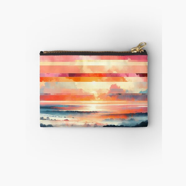 Item preview, Fields of Quiet Fire | Modern Sunrise Landscape  designed and sold by Stoneflower-Art.