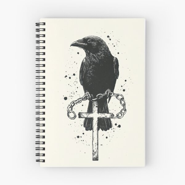 Item preview, Raven on cross with chain design designed and sold by anytka.