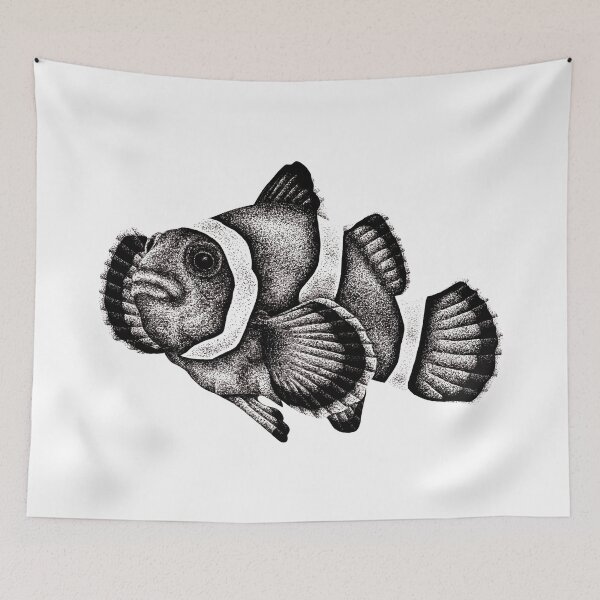 Item preview, Orange clownfish drawing designed and sold by LorenDowding.