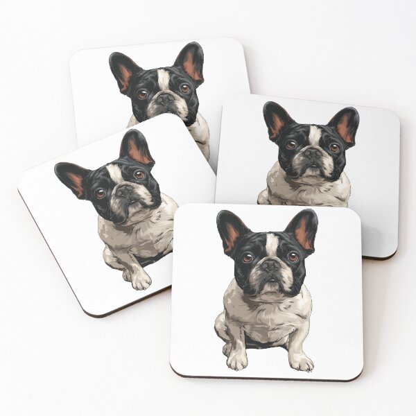 Item preview, Black and White Piebald French Bulldog Dog Illustration designed and sold by whyitsme.
