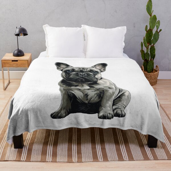 Item preview, Blue French Bulldog Dog Illustration designed and sold by whyitsme.