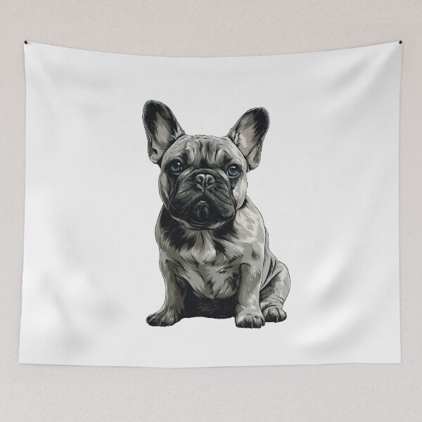 Item preview, Blue French Bulldog Dog Illustration designed and sold by whyitsme.