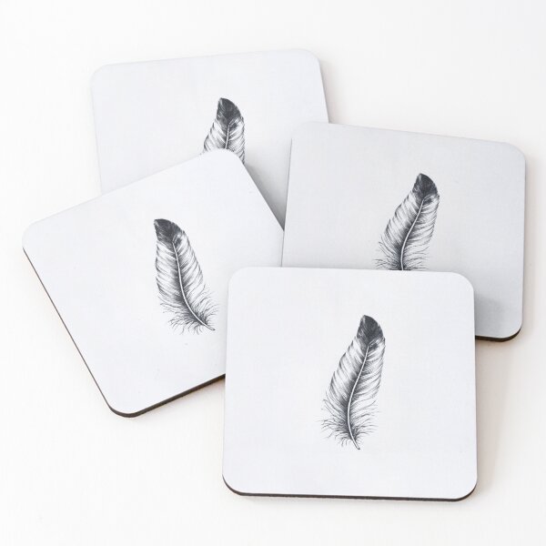 Item preview, Black feather on white designed and sold by anytka.