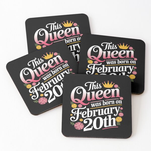 Item preview, This Queen Was Born On February 20th Birthday Flowers Feb 20  designed and sold by MarryIsMonth.