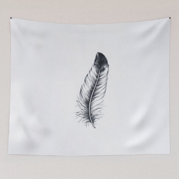 Item preview, Black feather on white designed and sold by anytka.