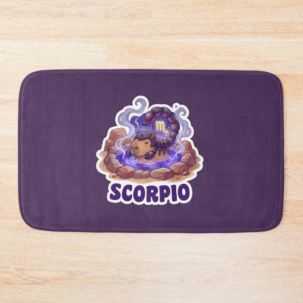 Item preview, Zodiac Capybara Scorpio – Intense Onsen Water Sign Cute Zodiac Sticker designed and sold by Nuist25.