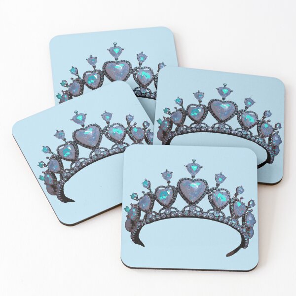 Item preview, Black opal gemstone sparkly princess tiara crown designed and sold by TheCdnGal.