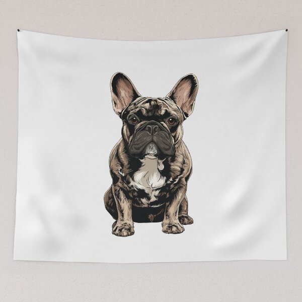 Item preview, Brindle French Bulldog Dog Illustration designed and sold by whyitsme.