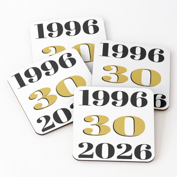 Item preview, Vintage 1996 Black & Gold 30th Birthday Typography Collection designed and sold by RemieJames.