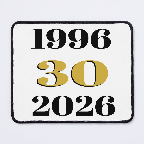 Item preview, Vintage 1996 Black & Gold 30th Birthday Typography Collection designed and sold by RemieJames.