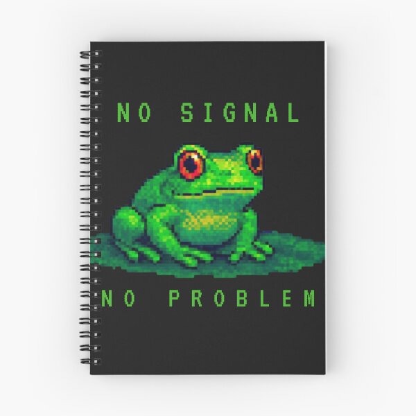 Item preview, No Signal No Problem Pixel Frog Aesthetic designed and sold by HUBKOJ.