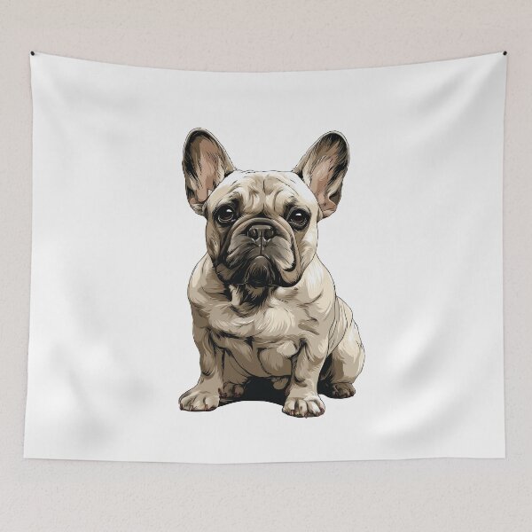 Item preview, Cream French Bulldog Dog Illustration designed and sold by whyitsme.