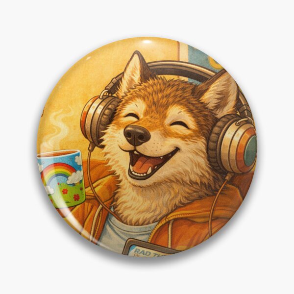 Artikelvorschau, Retro Wolf Morning Chill Vibes entworfen und verkauft von MIArt Studio.