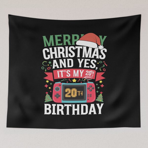 Item preview, Video Game Lover Merry Christmas Yes It's My 20th Birthday  designed and sold by MarryIsMonth.