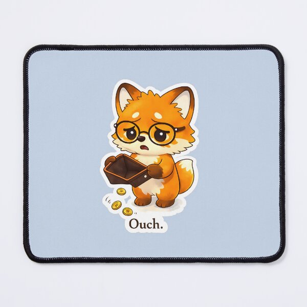 Item preview, Ouch. Broke Fox With An Empty Wallet designed and sold by Still Breathing Studio.