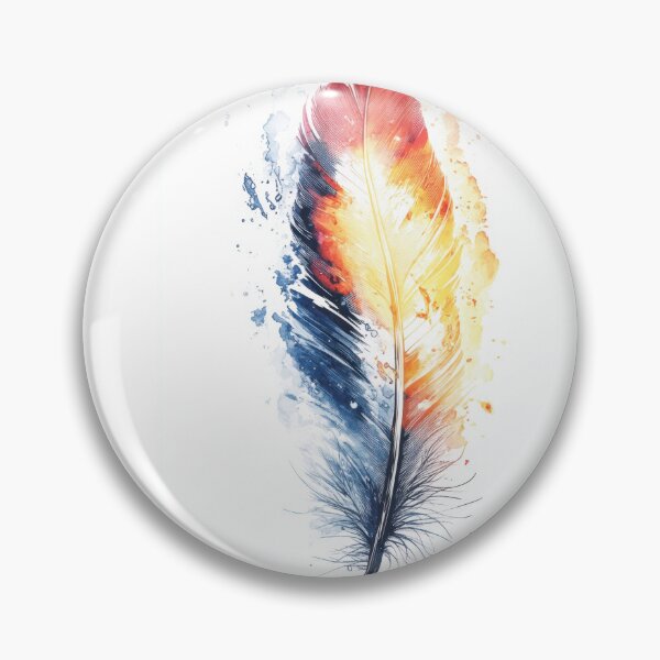 Item preview, Feather with colorful paint splashes designed and sold by anytka.