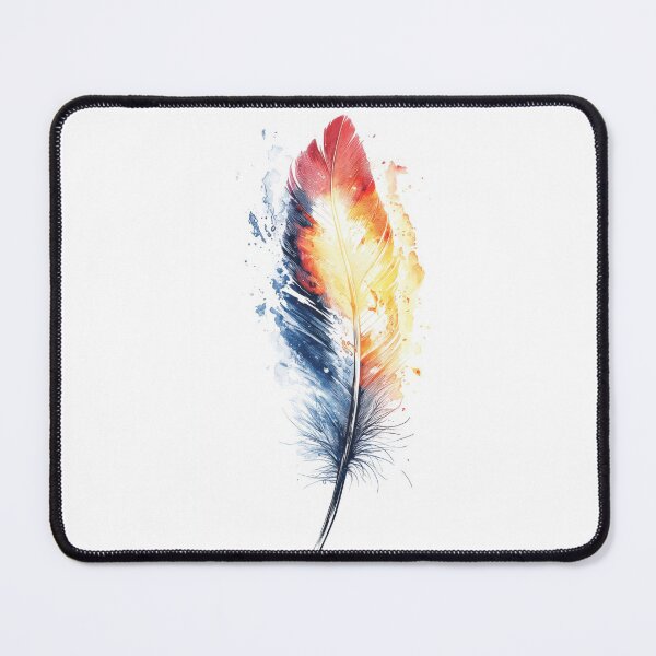 Item preview, Feather with colorful paint splashes designed and sold by anytka.