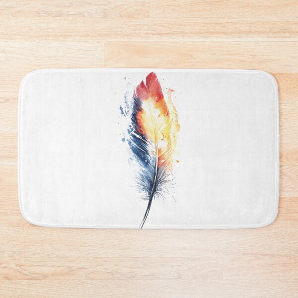 Item preview, Feather with colorful paint splashes designed and sold by anytka.