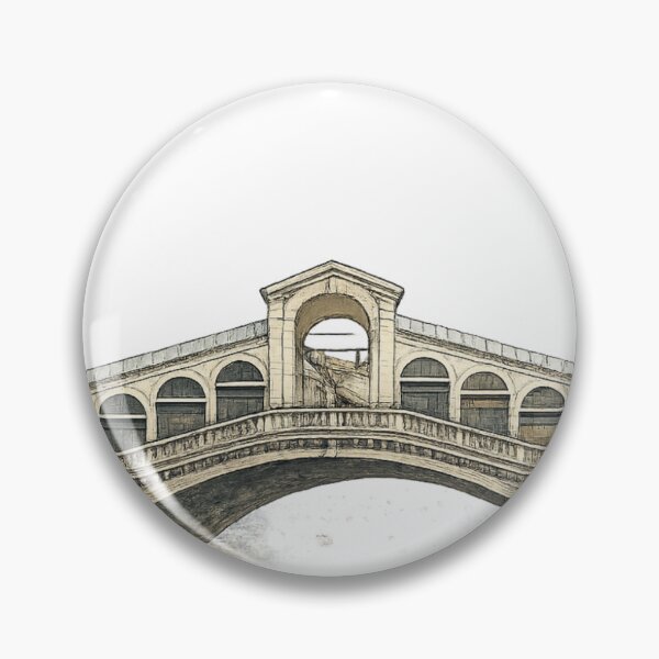 Item preview, Venice watercolor sketch: Rialto Bridge over the canal designed and sold by LongIslandDesgn.
