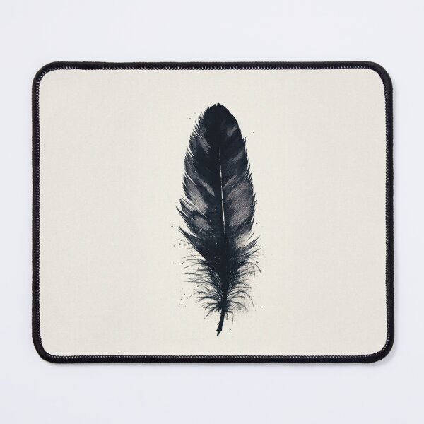 Item preview, Black feather on plain background designed and sold by anytka.