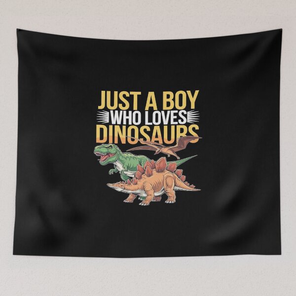 Item preview, Just a Boy Who Loves Dinosaurs Schoolboys  designed and sold by DigitaldeligArt.