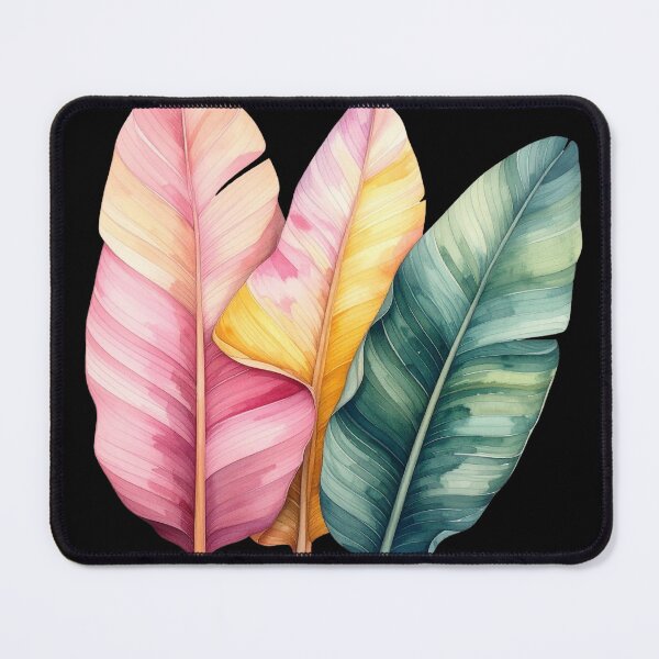Item preview, Exotic elegance, three banana leaves in pastel colors designed and sold by LiskoDesign.