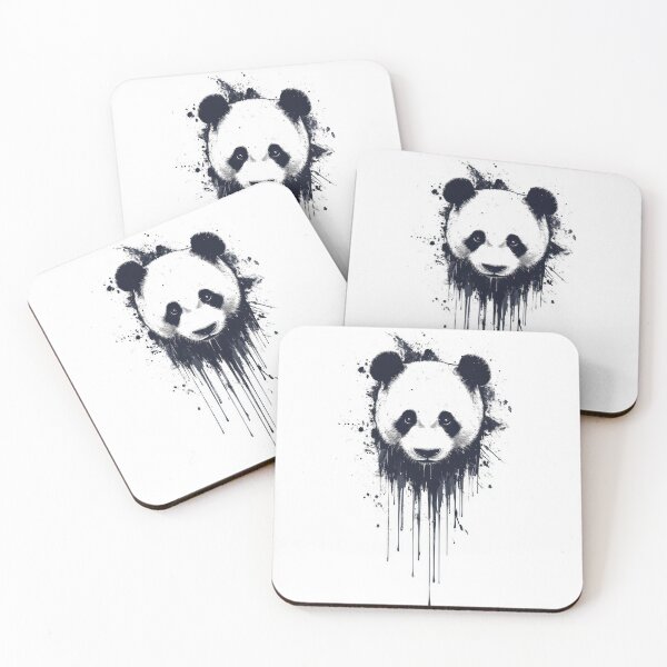 Item preview, Panda head with ink drips design designed and sold by anytka.