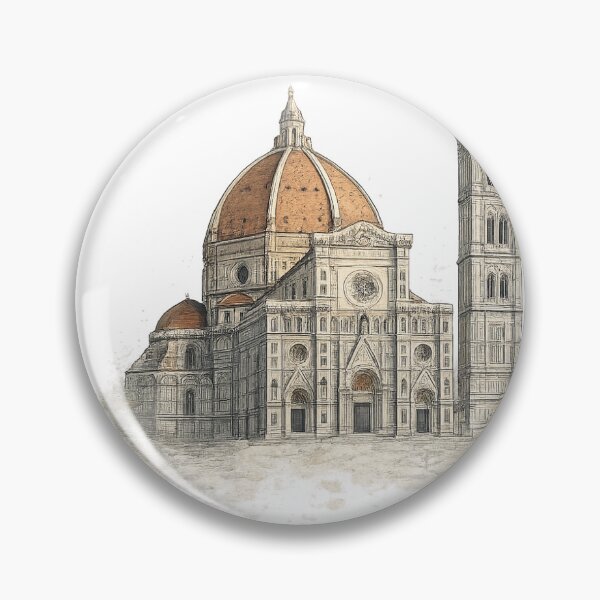 Item preview, Florence watercolor sketch: Duomo Santa Maria del Fiore designed and sold by LongIslandDesgn.
