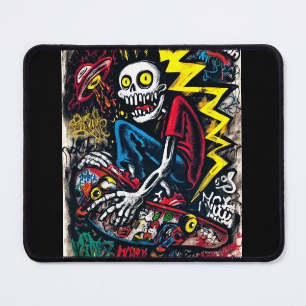 Item preview, GraffitX skateboard Chaos Oracle – Abstract Street Surreal Portrait Art designed and sold by Blackcanvas444.
