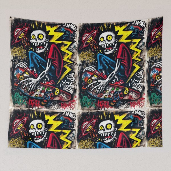 Item preview, GraffitX skateboard Chaos Oracle – Abstract Street Surreal Portrait Art designed and sold by Blackcanvas444.