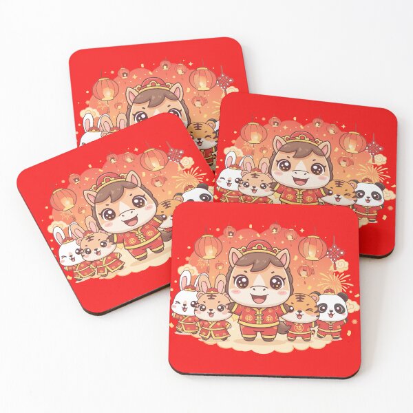 Item preview, Cute Lunar New Year Animals – Chinese New Year Festival Cartoon designed and sold by Royalsticker.