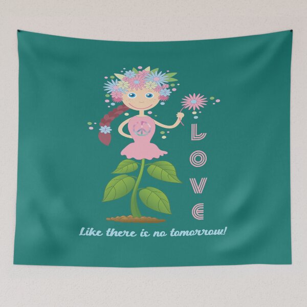 Item preview, FLOWER CHILD PEACE AND LOVE designed and sold by Jecolds.