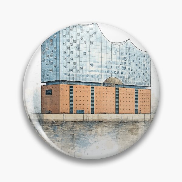 Item preview, Hamburg watercolor sketch: Elbphilharmonie, harbor, landmark designed and sold by LongIslandDesgn.