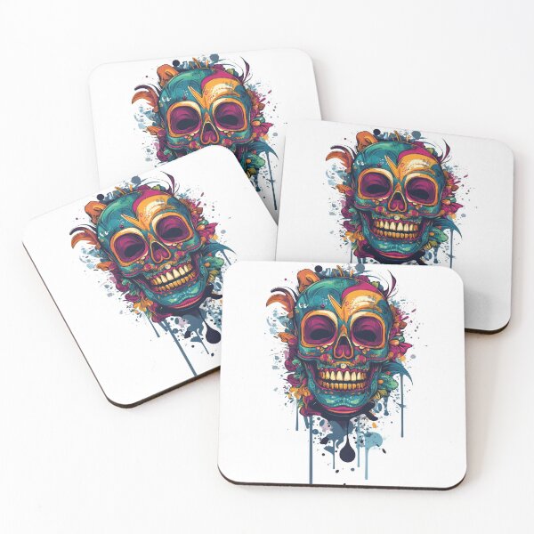 Item preview, Vibrant skull art for festivity designed and sold by anytka.
