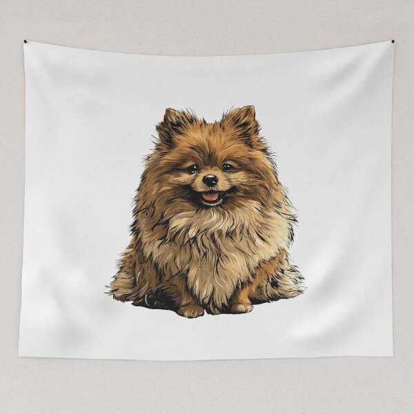 Item preview, Orange Pomeranian Dog Illustration designed and sold by whyitsme.