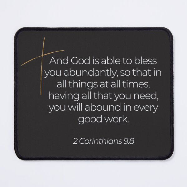Item preview, Bible Verse 2 Corinthians 9:8 designed and sold by TonsPOD.