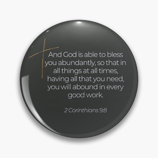 Item preview, Bible Verse 2 Corinthians 9:8 designed and sold by TonsPOD.