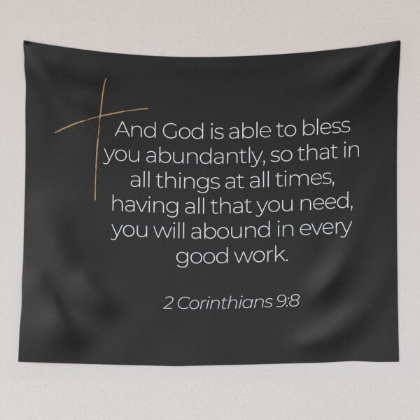Item preview, Bible Verse 2 Corinthians 9:8 designed and sold by TonsPOD.