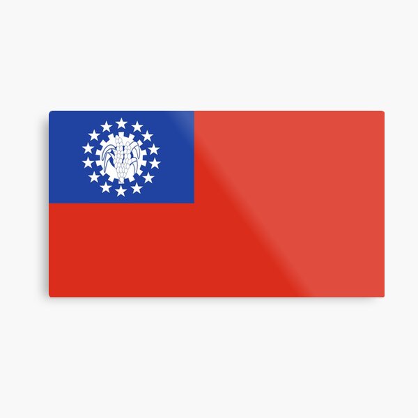 Myanmar (Burma) Flag- Show your love for this beautiful country! Metal Print