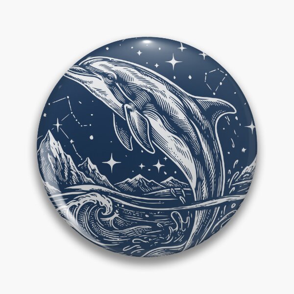 Item preview, Celestial Dolphin In Ocean Sea Creature Oceancore designed and sold by Y-Vibes.