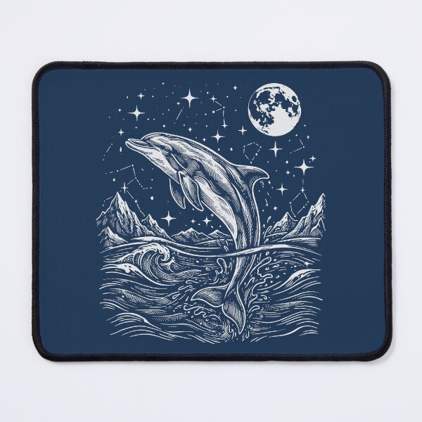 Item preview, Celestial Dolphin In Ocean Sea Creature Oceancore designed and sold by Y-Vibes.