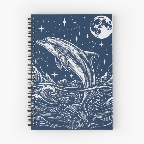Item preview, Celestial Dolphin In Ocean Sea Creature Oceancore designed and sold by Y-Vibes.