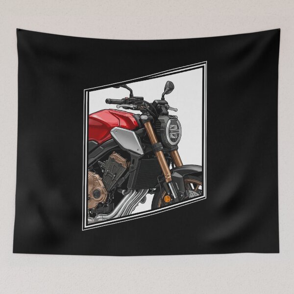 Item preview, Honda CBR 650 R Red Close-Up Sportbike Illustration designed and sold by enzoade.