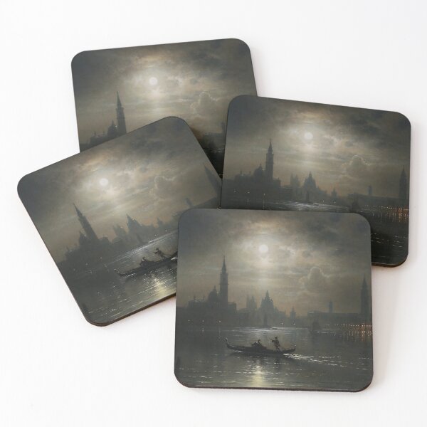 Item preview, Venice, Full Moon over Santa Maria Salute - Karl Heilmayer designed and sold by darkgothicart.